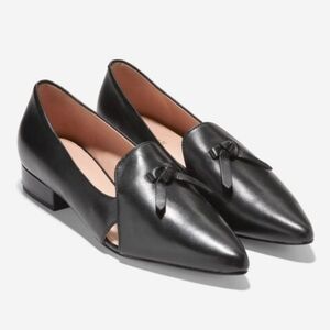 Black bow flats